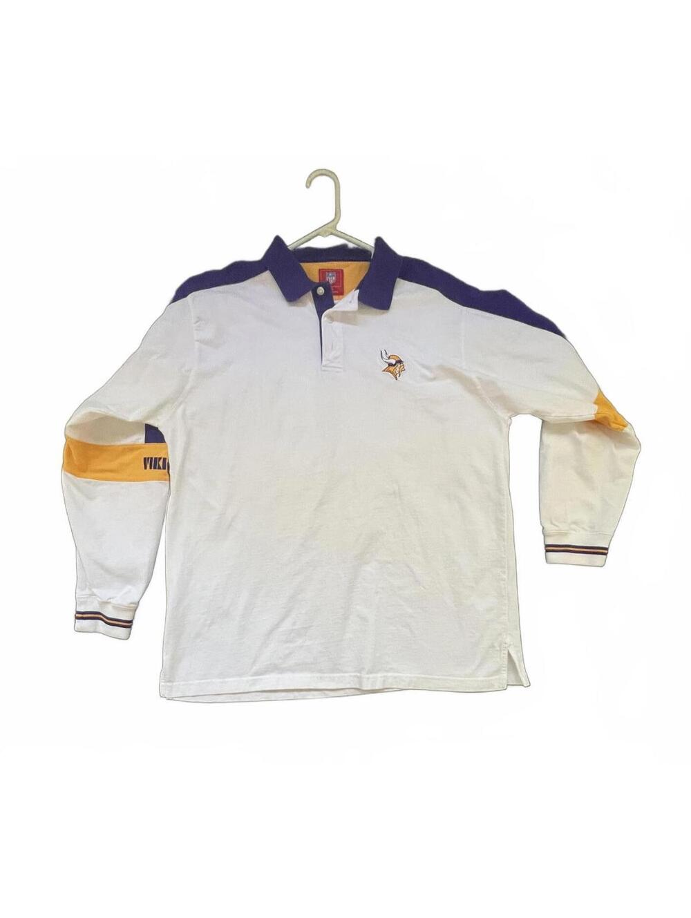 NFL VTG Viking Long Sleeve Polo - XL